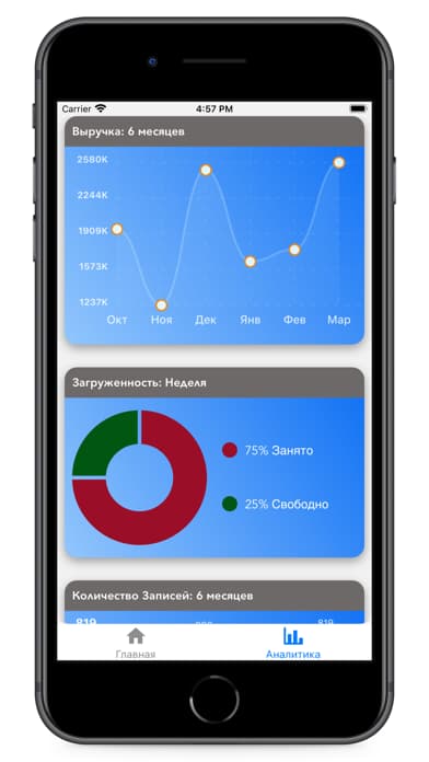 Мобильное приложение Sycrte количество записей